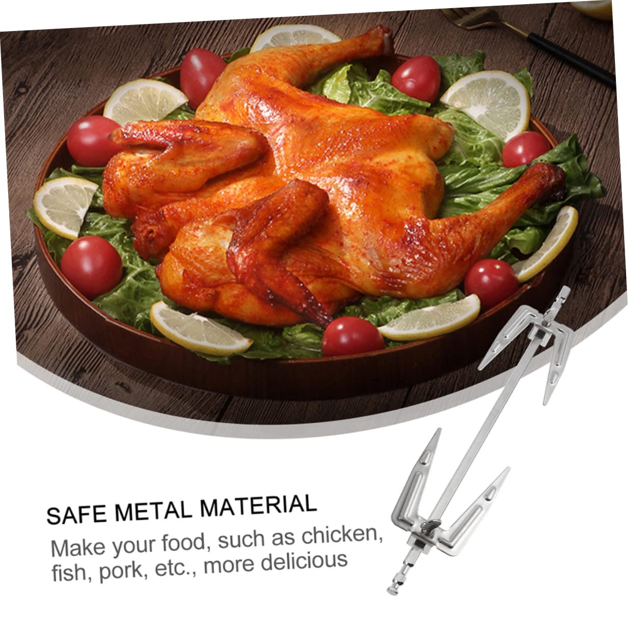 3pezzi Forchetta Per Barbecue in Acciaio Resistente Forchette Per Aria Friggitrice Utensili Da Campeggio Per Cibo Barbecue Spiedini Per Bbq