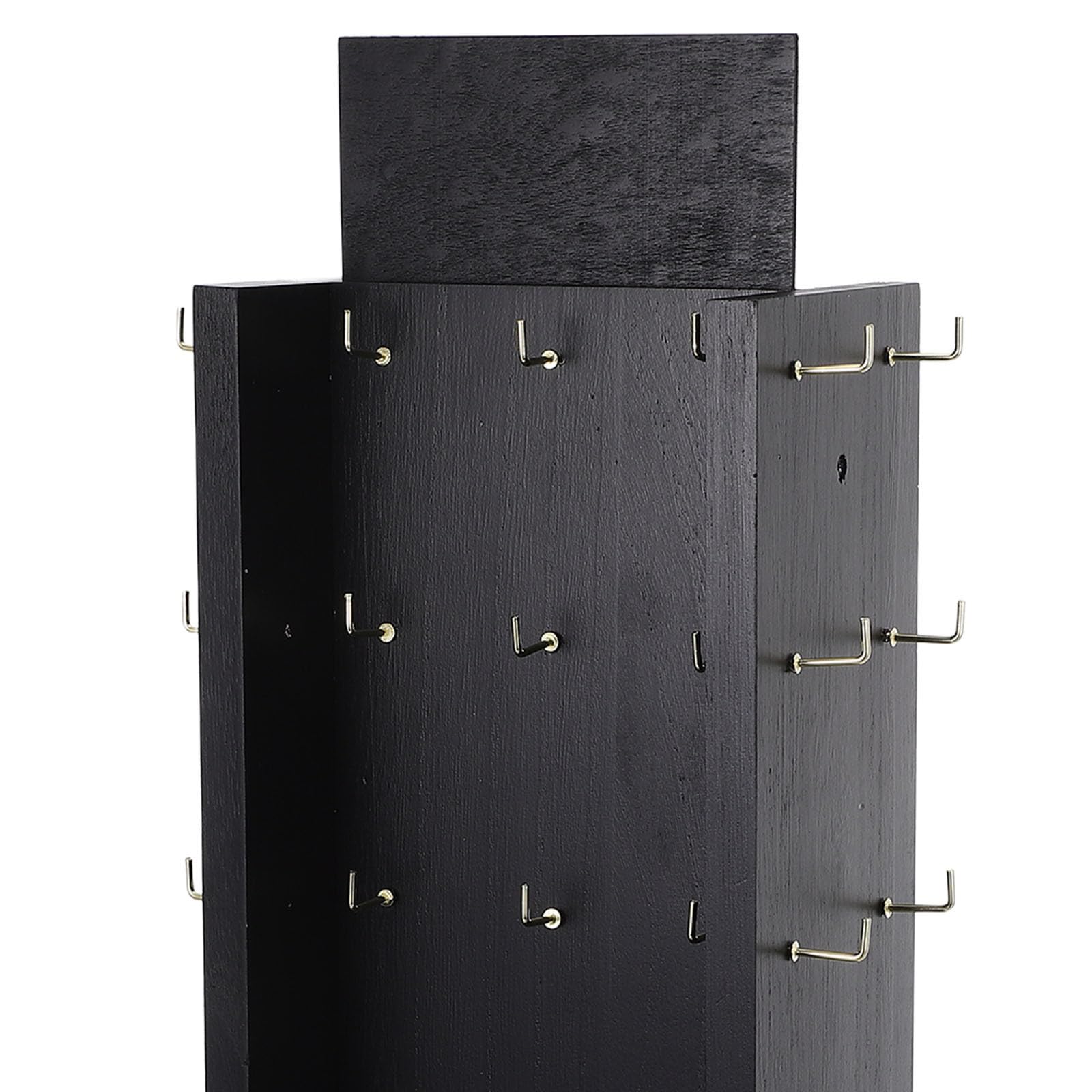SUPVOX Espositore Girevole in Legno per Orecchini, Bracciali, Nero