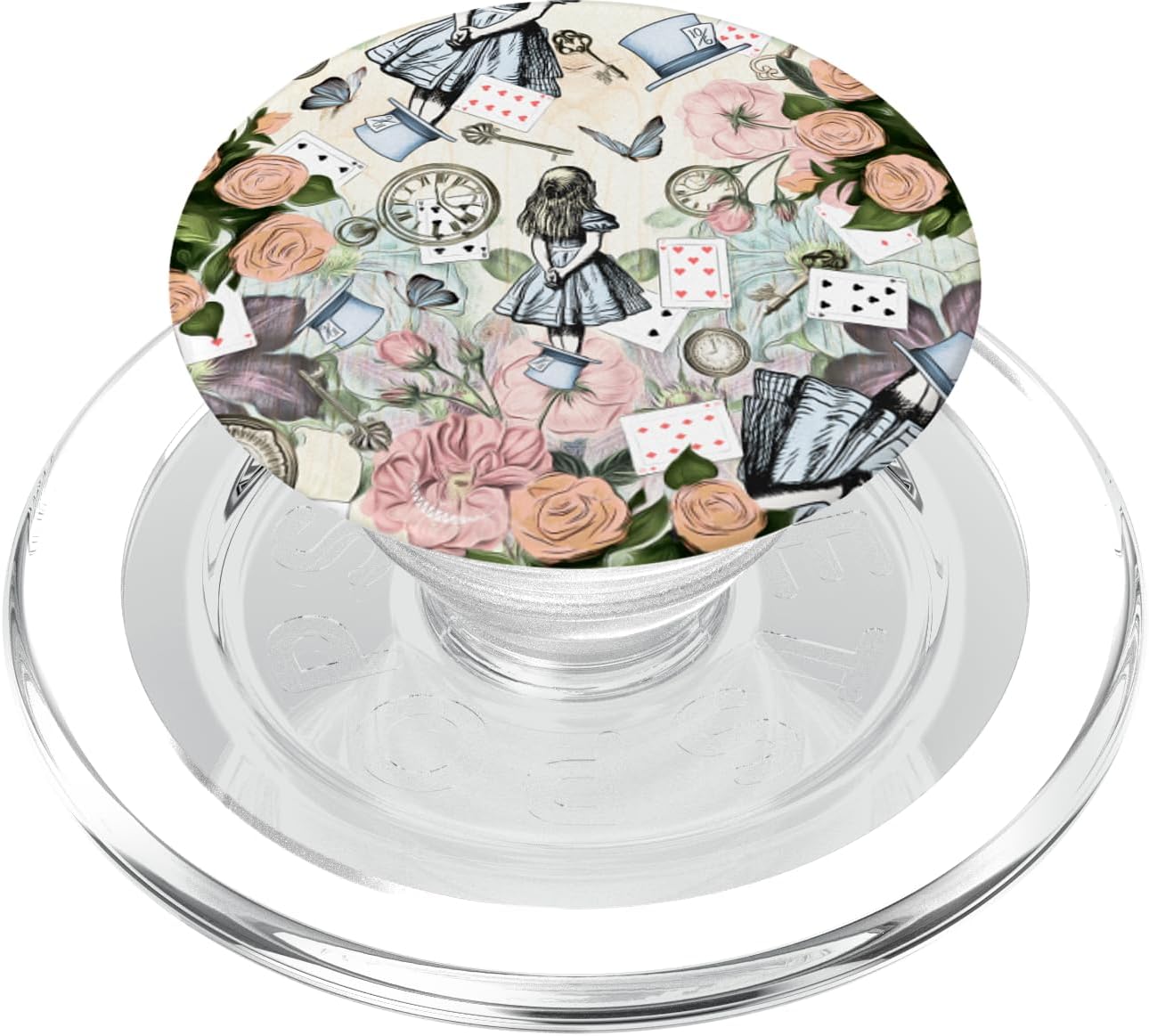 Alice in Wonderland Collage PopSockets PopWallet for MagSafe
