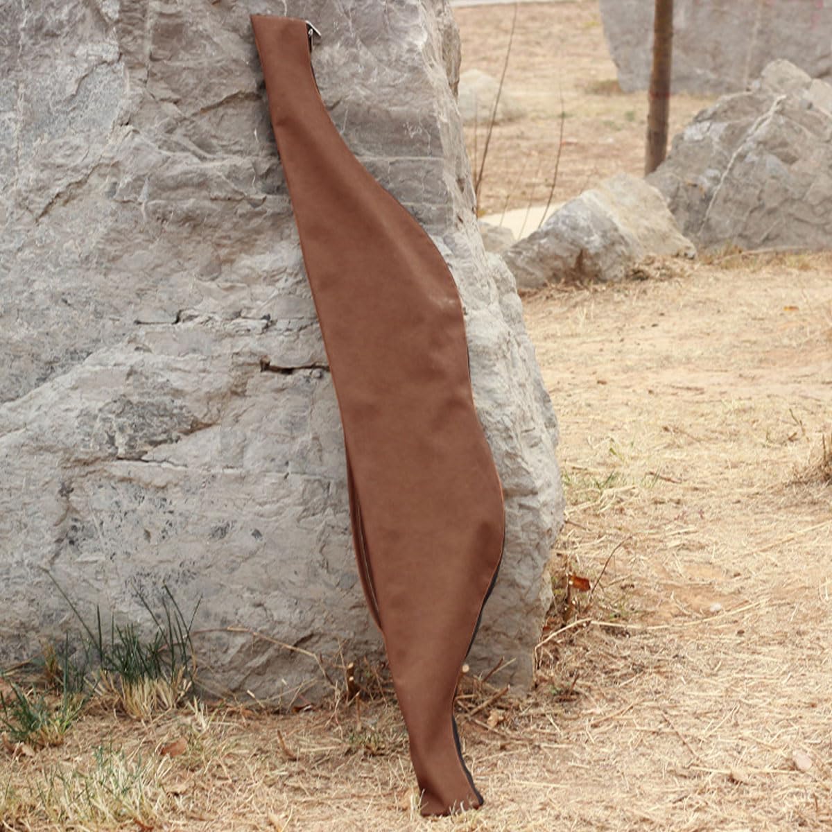 Étui pour arc long en cuir marron Sac à arc traditionnel rangement équipement de tir