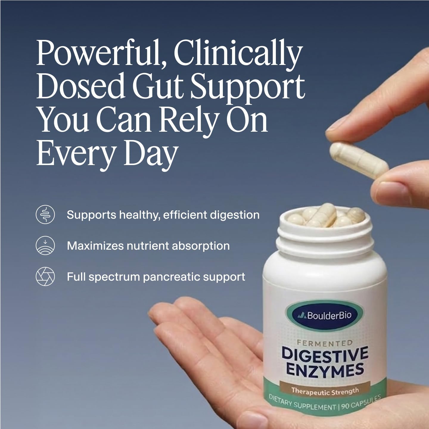 Digestive Enzymes | 40,000 USP Lipase - Prescription Strength Pancreatic Enzyme Replacement Formula for Fat Digestion, Gut Health & Nutrient Absorption - Fermented, Vegan, High Potency — Amazon image 2
