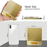 Vista 3 de Fuzion Báscula digital de cocina, báscula de precisión de 105.82 oz/0.00 oz con 2 bandejas, pequeña báscula digital de gramos y onzas, escala