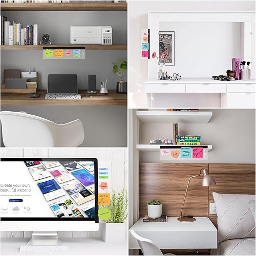 Miniatura 7 de Joyberg 3 piezas de tablero de notas para monitor, tablero de notas para monitor de computadora, soporte de notas adhesivas para monitor de