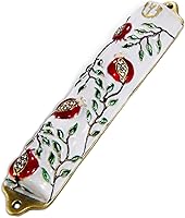 Vista 3 de Puerta Mezuzah Caso Moderno Granada Árbol Diseño 4" Mezuzah Judía Cubierta Home Blessing