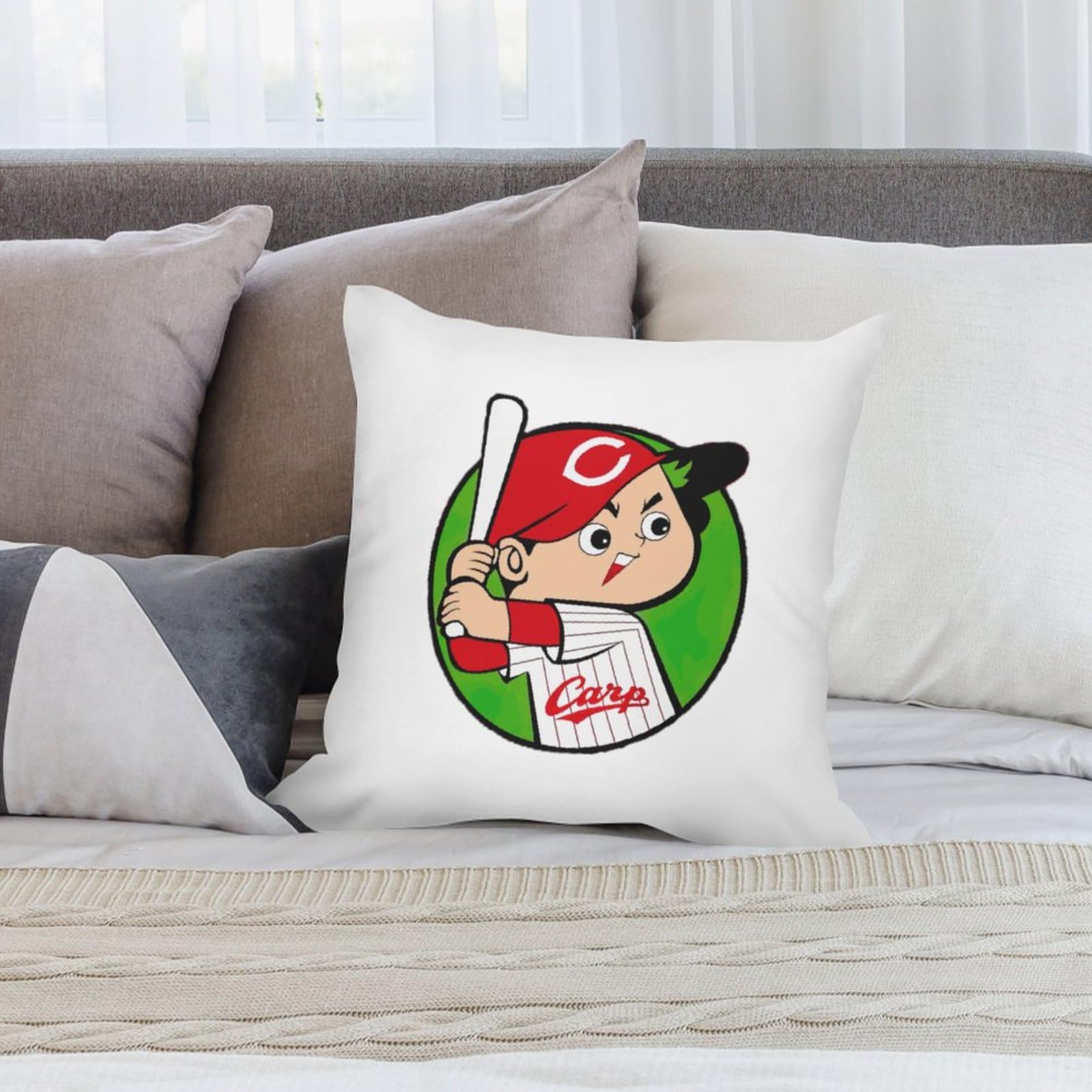 Amazon.co.jp: 広島-東洋カープ坊や 枕カバー 装飾枕カバー 抱き枕