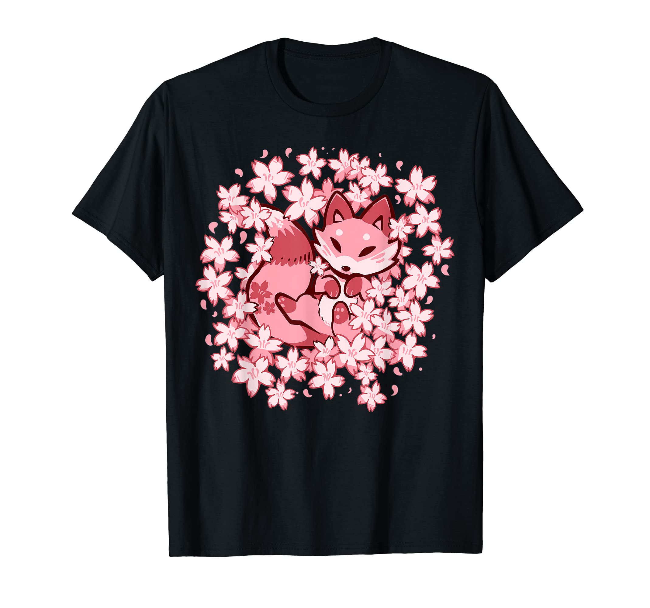 TechraNovaCherry Blossom Fox - Cute Pink Fox T-ShirtOEKO-TEX STANDARD 100