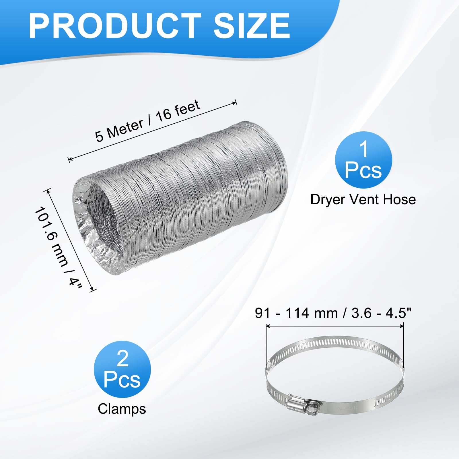 PATIKIL 5 Meters Dryer Vent Hose - Image 2