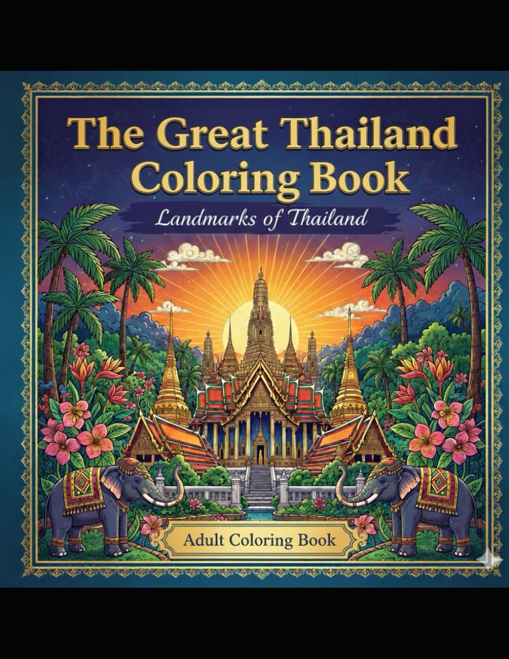 The Great Thailand Coloring Book: A Meditative Journey Through the Land of Smiles: 120 Highly Detailed Illustrations of Temples, Exotic Landscapes, and Thai Culture – Premium Adult Coloring Book