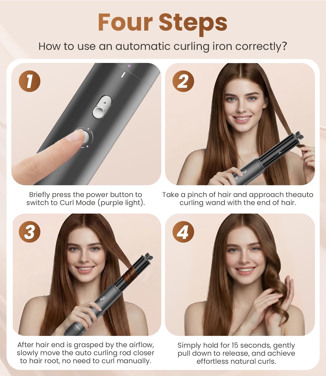 Dafeng 3-in-1 Air Wrap Hair Styler | 110,000 RPM High-Speed Hair Dryer with Auto-Wrap Curlers & Straightener Brush | 800M Ionic Hair Care | Professional Styling Tool for All Hair Types