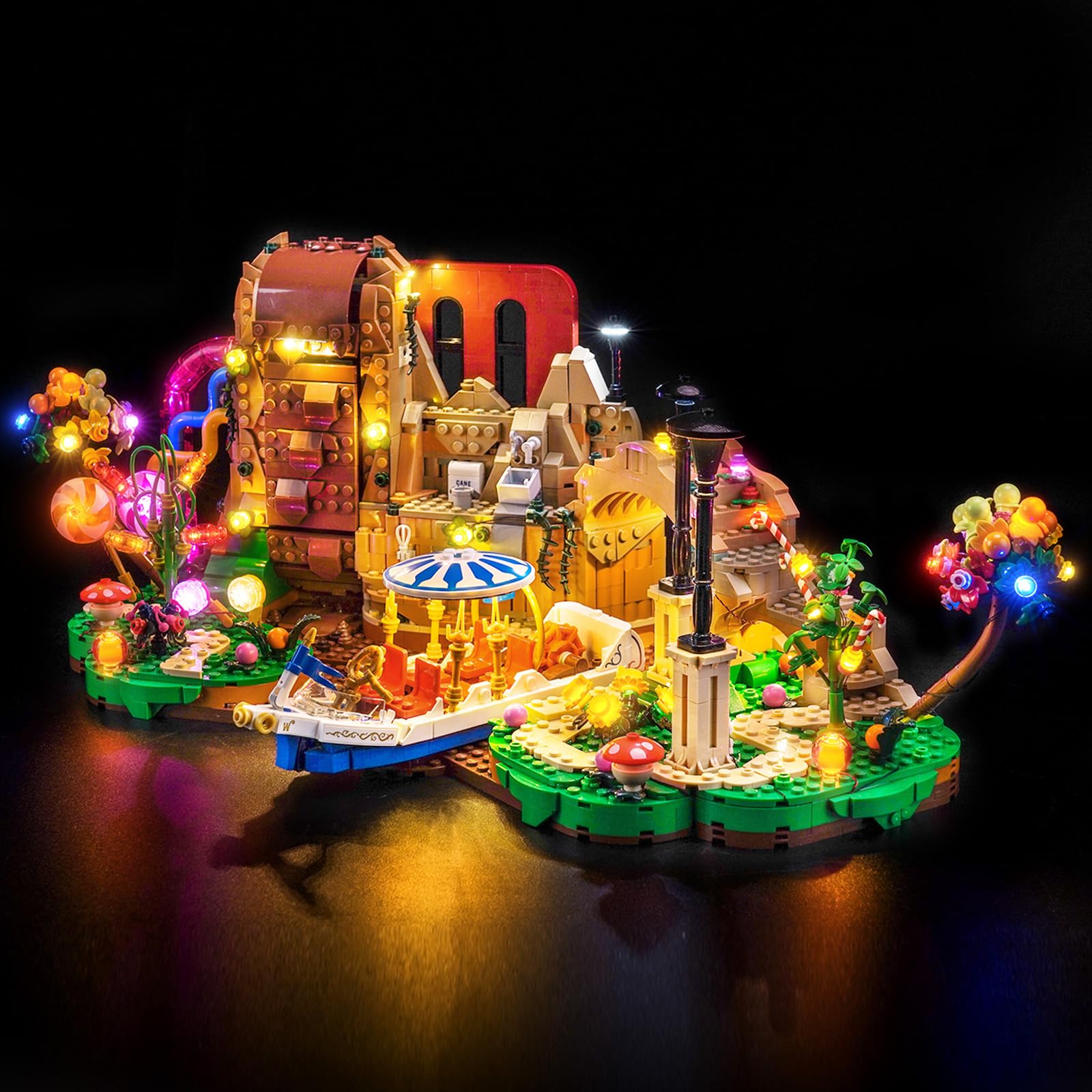 LocoLee Led Light Set Compatible with Lego 21360 Willy Wonka & the Chocolate Factory Led Decoration Lighting Kit Compatible with Lego 21360 Building Blocks Model,Only Lights Set,No Model