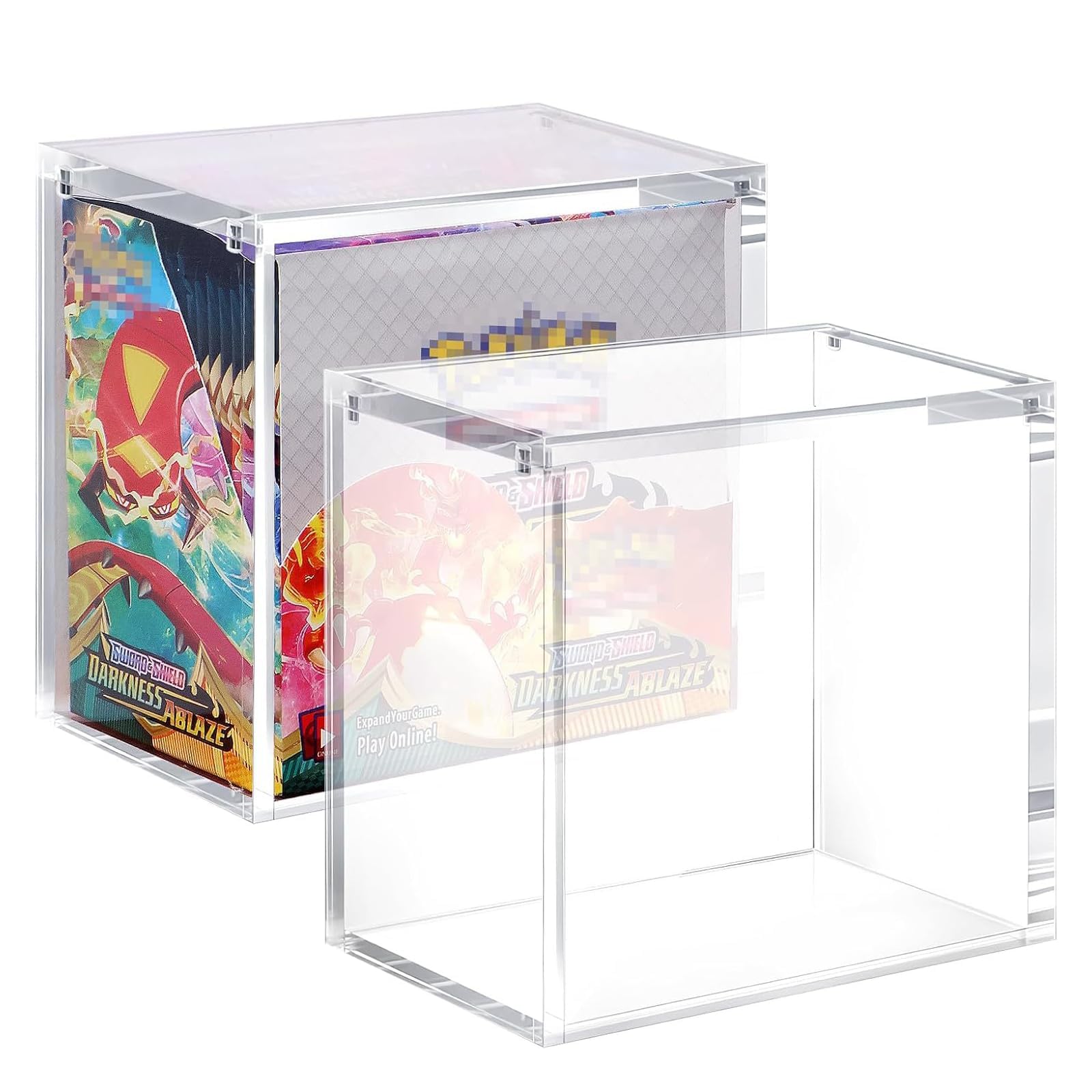 Amazon.co.jp: ポケモンブースターパック 収納ケース 8mm厚 透明