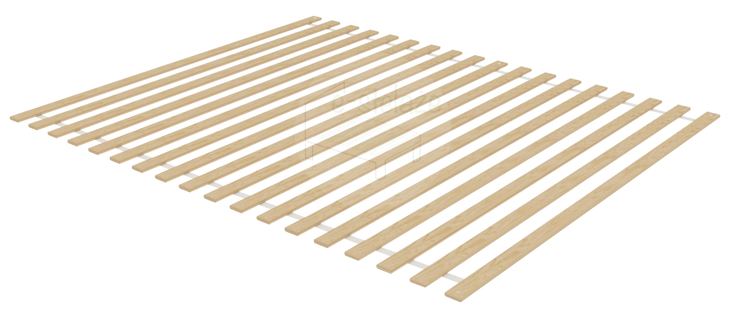 Generisch Sommier déroulable en contreplaqué de Bouleau 160 x 200 cm Lit, Cadre, Dormir, Confort, Bois, Naturel, Chambre à Coucher