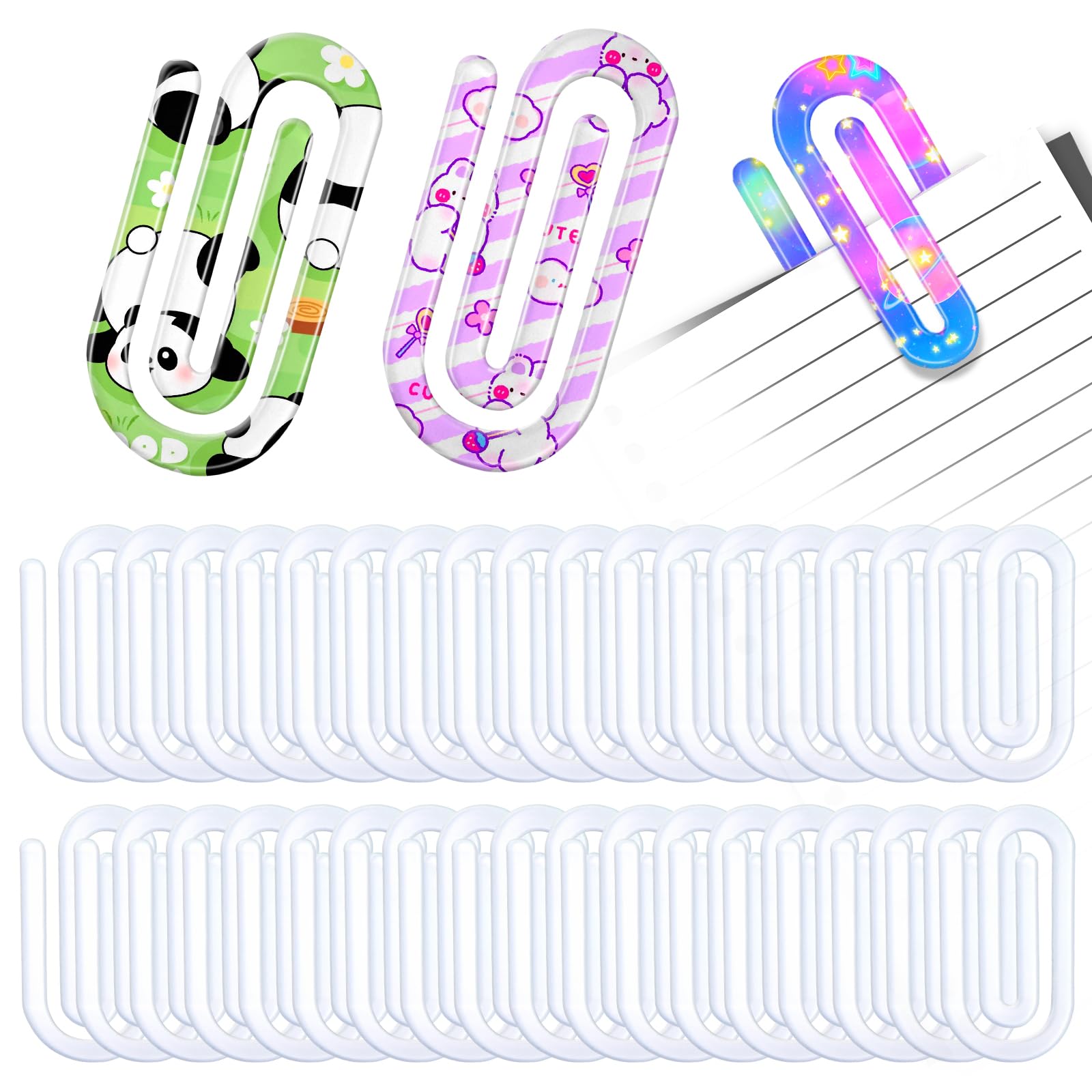 Jumbo-Büroklammern für Sublimationsdruck, blanko, Acryl, 10,2 x 5,1 cm, transparent, riesige Büroklammern für Wärmeübertragung, Basteln, personalisierte Lesezeichen, Büroschulbedarf, individuelle