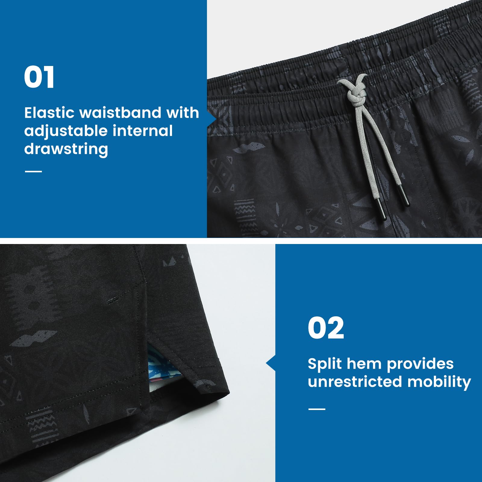 maamgic Pantalones Cortos de Gimnasio para Hombre, Entrepierna de 7 Pulgadas con Forro elástico, 2 en 1, Pantalones Cortos de Entrenamiento para Hombre, Pantalones Cortos Deportivos de Secado rápido