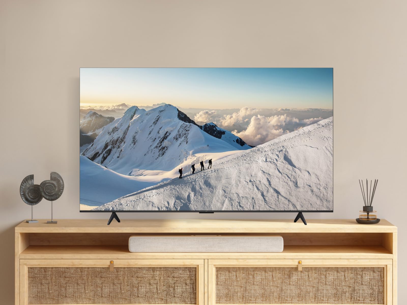 TCL 55T69C Televisor 55 Pulgadas QLED 4K Smart TV, Game Master 120Hz, Dolby Vision y Atmos, VRR y ALLM, HDMI 2.1, Google TV, Motion Clarity, Alexa y Google Assistant