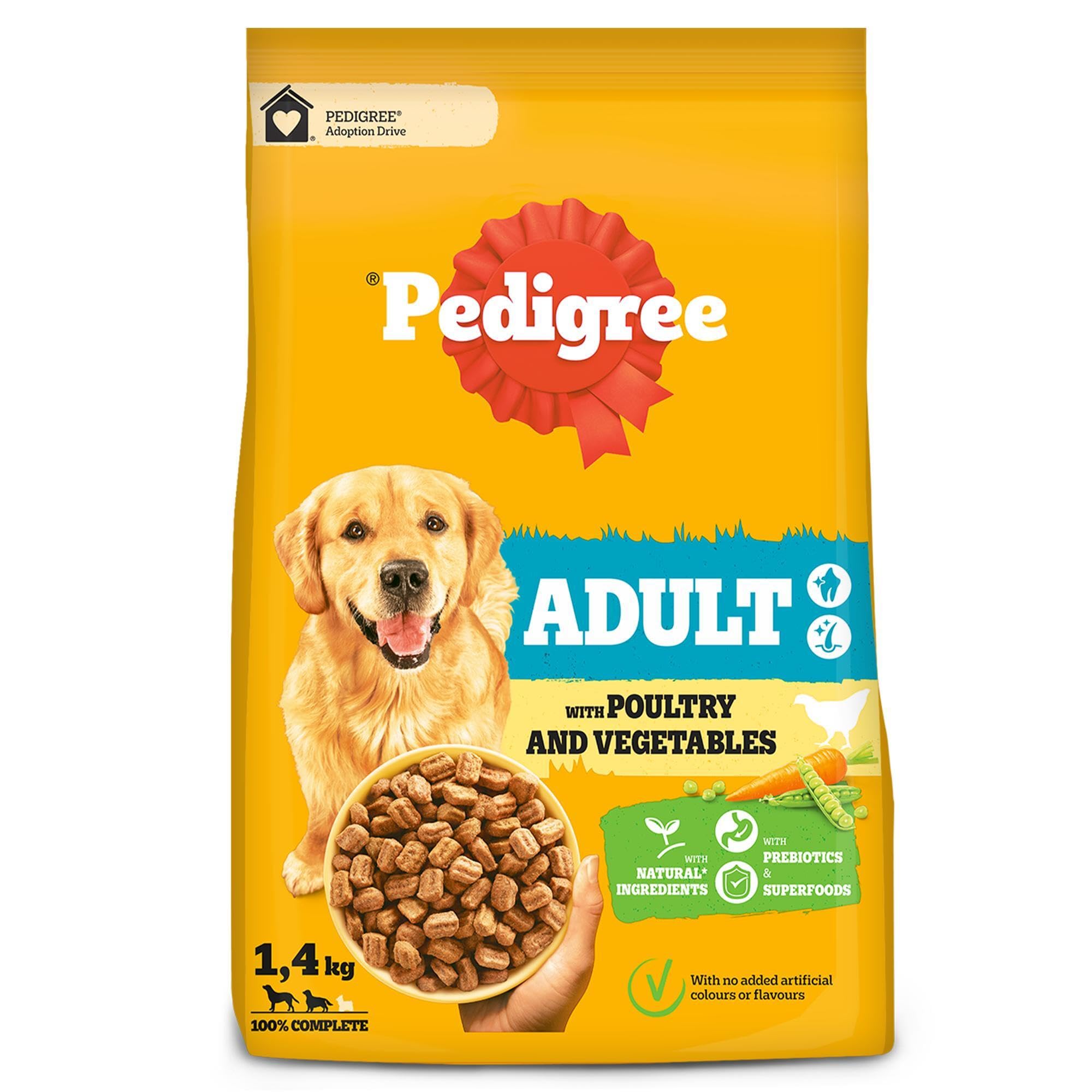 Pedigree Dog Complete Dry with Poultry and Vegetables 1.4kg
