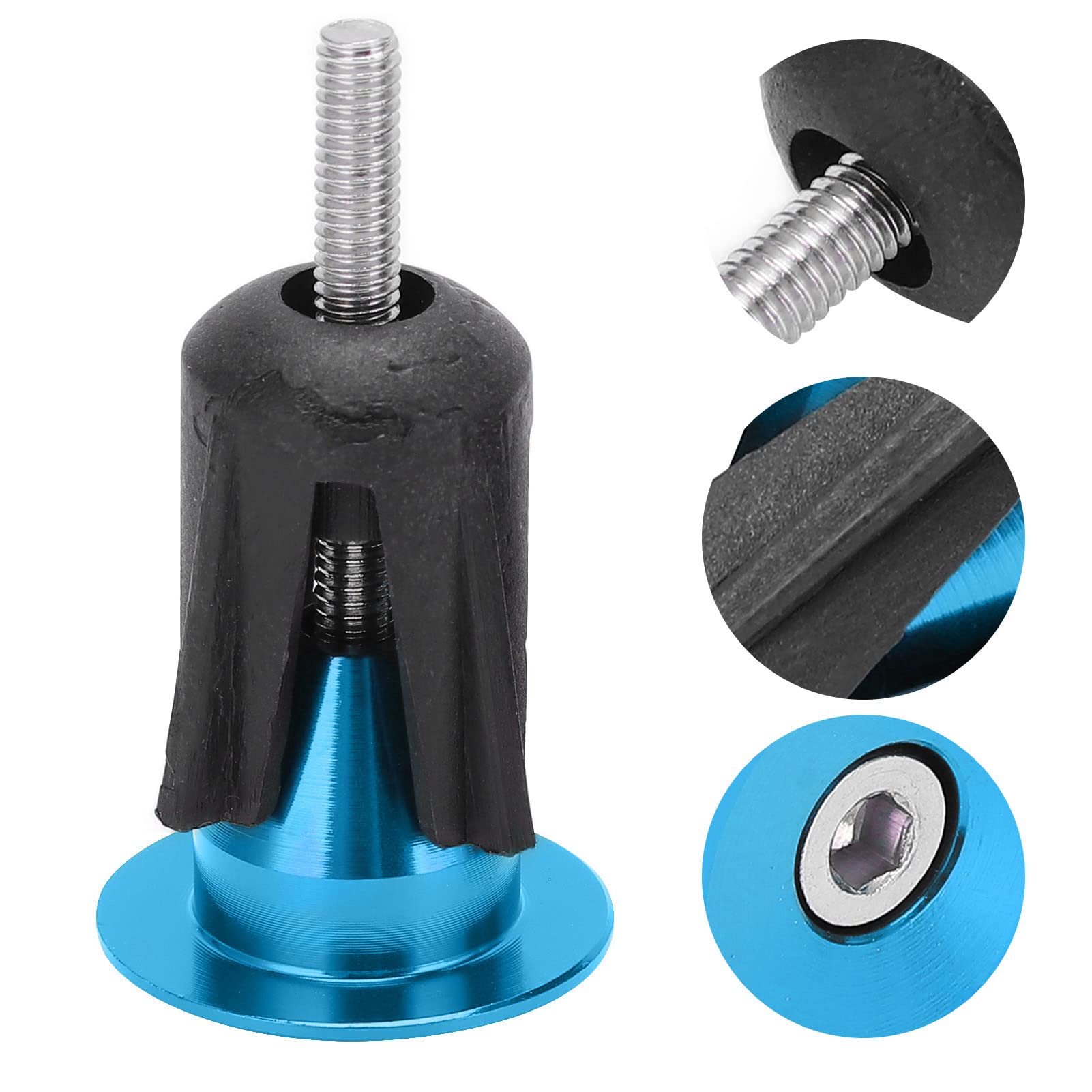 RiToEasysports Tappi Per Manubrio Bici In Alluminio – 2 Pezzi | Tappi Terminali Per Mountain Bike, Bici Da Strada E MTB | Diametro 15,9-21,4 Mm – Anodizzati Blu