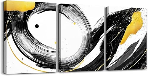 Miniatura 31 de Castle Fairy 3 piezas de arte de pared para decoración de sala de estar, líneas geométricas, decoración de pared para dormitorio, decoración de