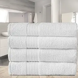 Kit 5 Toalhas Banhão Gigante para Hotel Grossa - Nobre (Branco Off White)