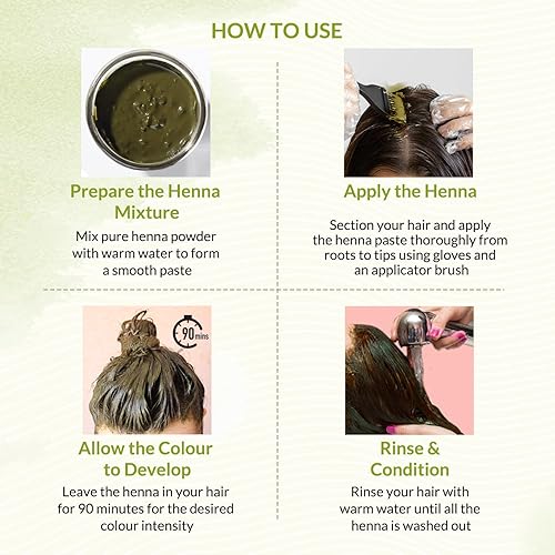 Miniatura 5 de Indus Valley Bio - Tinte de cabello de henna natural orgánico marrón oscuro, 3.53 onzas, cobertura de cabello 100% gris y tinte para el cabello de