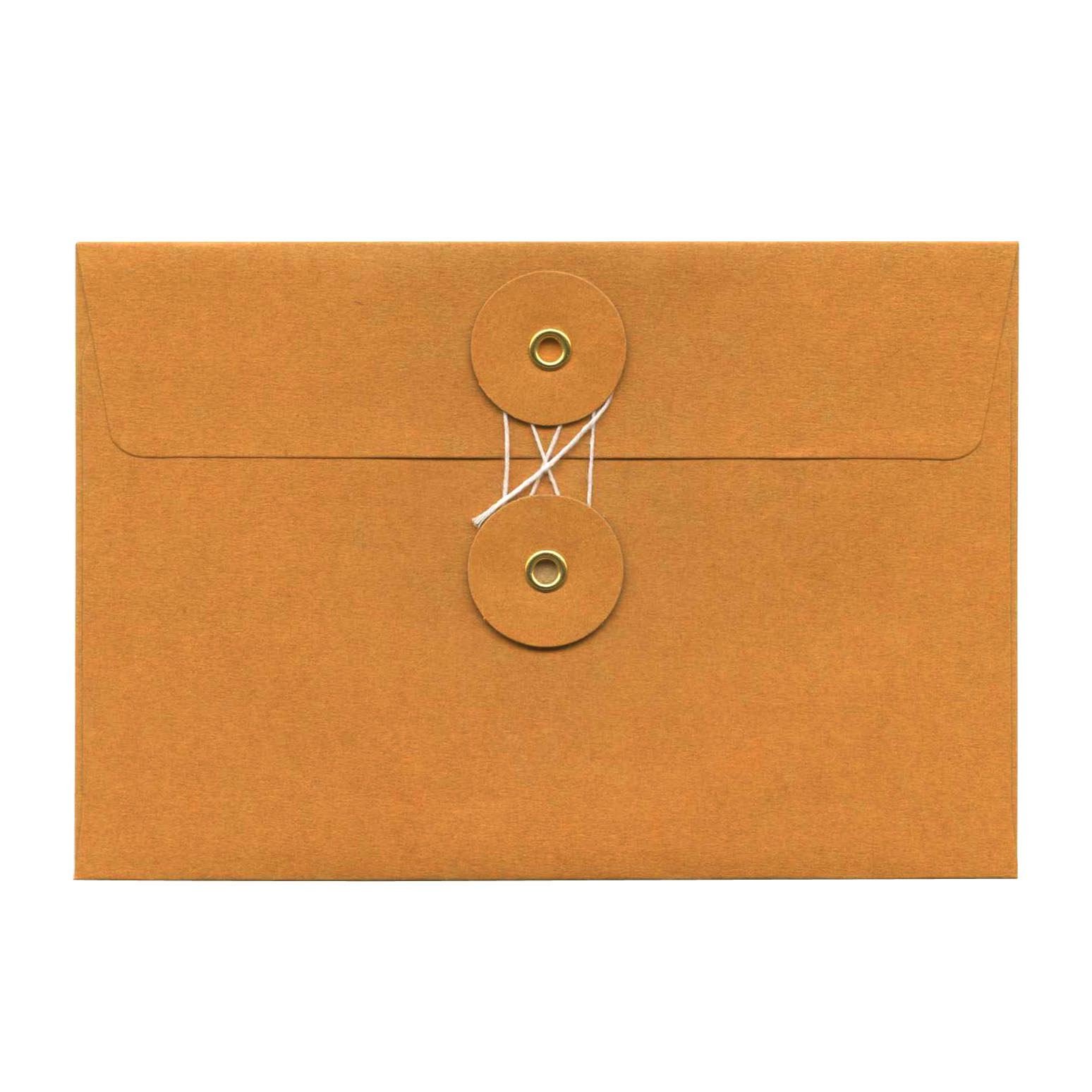 Midori 85673006 Sobres de papel kraft, M, cordón horizontal, naranja, 8 hojas