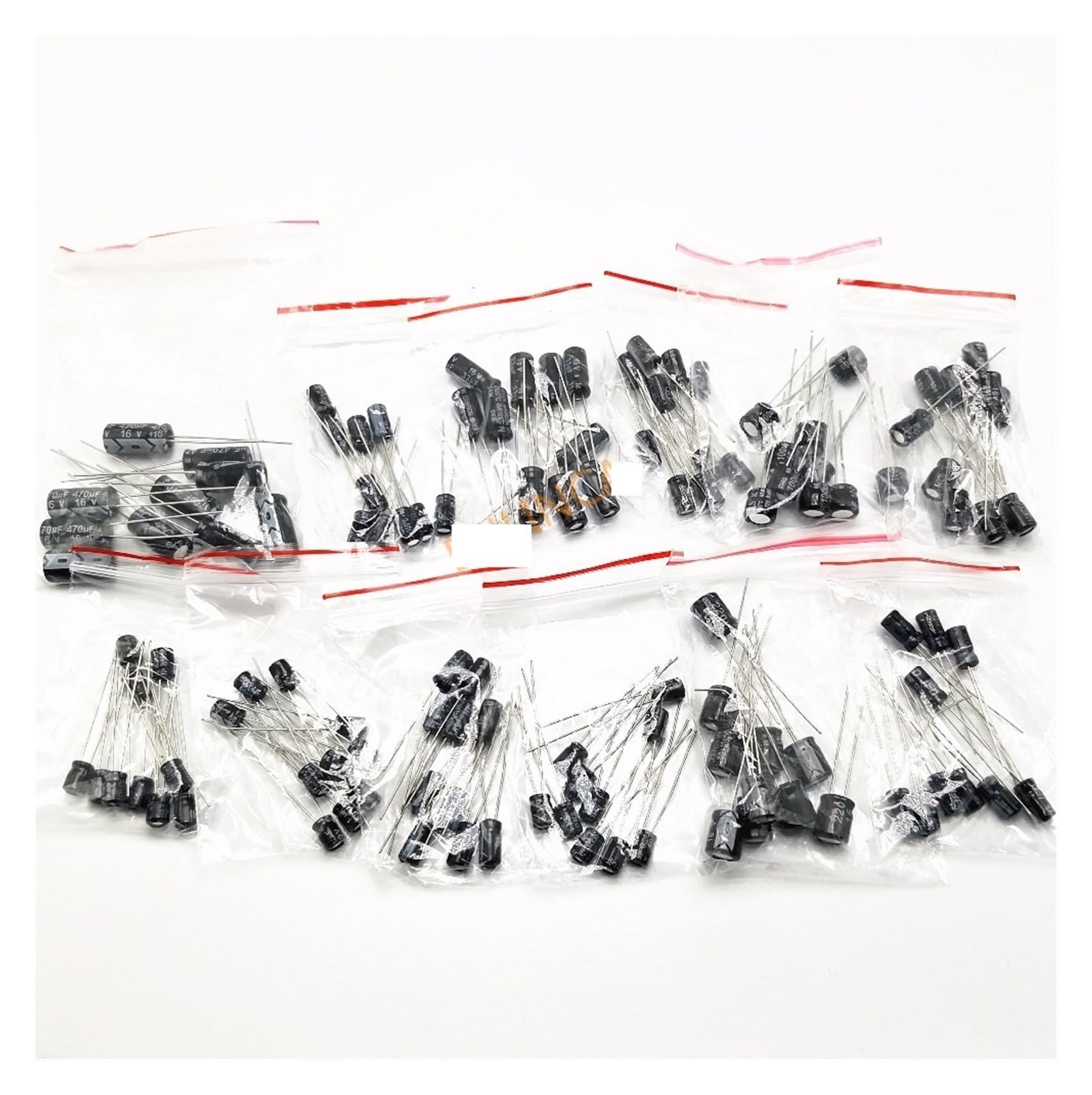 Condensateur électrolytique en aluminium 16V 47uF en lot de 100 pièces pour circuit