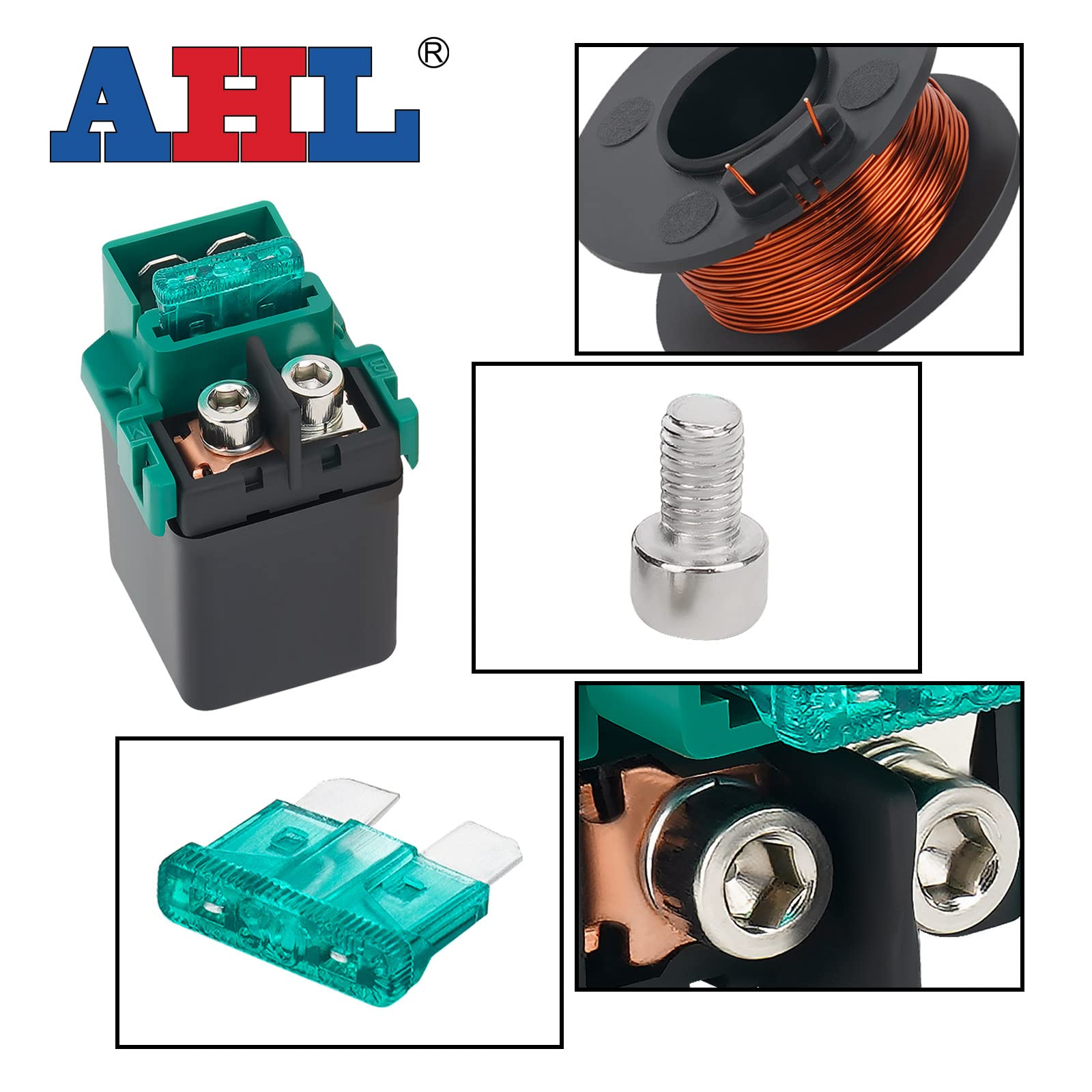 AHL Motocicleta Solenoide Relé De Arranque para 750 VFR750 VFR750F INTERCEPTOR 1990-1997