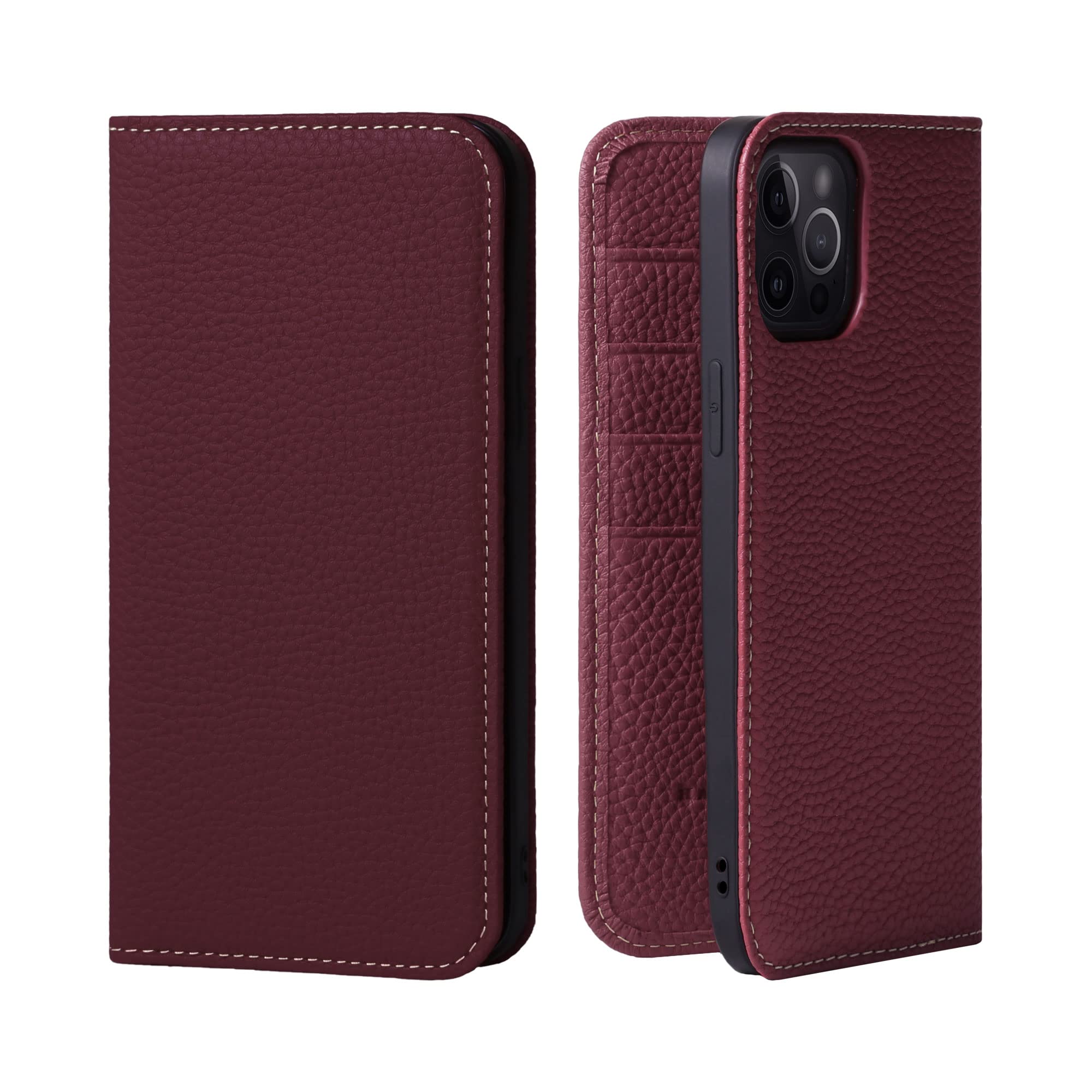 iPhone 13ProMax ワインレッド 手帳型 スマホケース カバー財布8