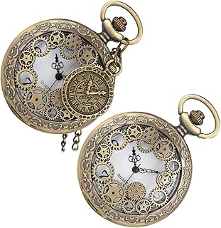 2 Pçs Relógio De Bolso Gargantilha Colar Relógio De Bolso Romano Relógio De Bolso Relógio Vintage Relógio De Bolso Retrô Clássico Relógio Retrô Colar Vintage Colar Vintage Relógio