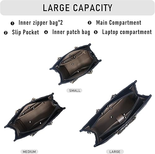 Miniatura 5 de Bolso de mano para mujer, bolsa satchel con asa superior y correa para el hombro Acolchado negro,NEGRO (BLACK-SUEDE),MARRÓN (BROWN-SUEDE),Acolchado