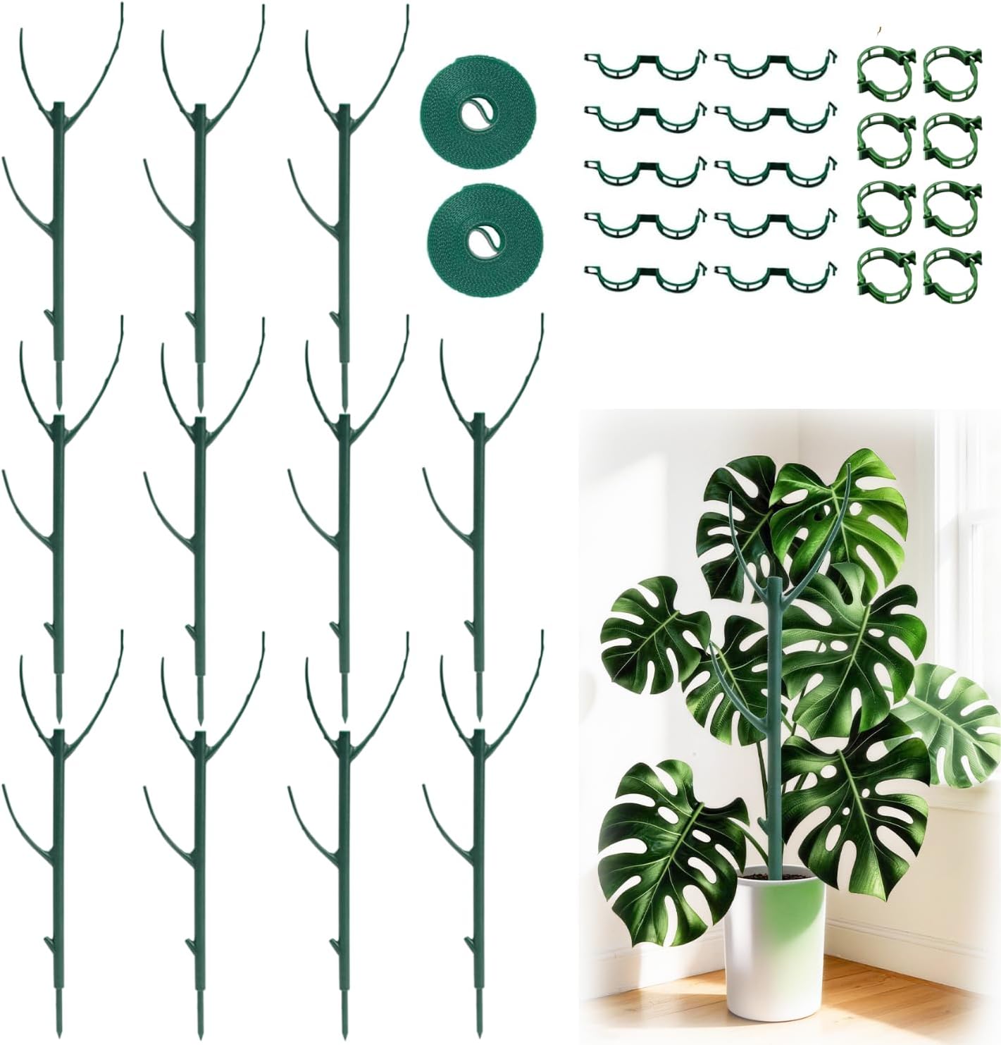 32Pcs Monstera Plant Support Stake Kit for Indoor Outdoor Climbing Plants