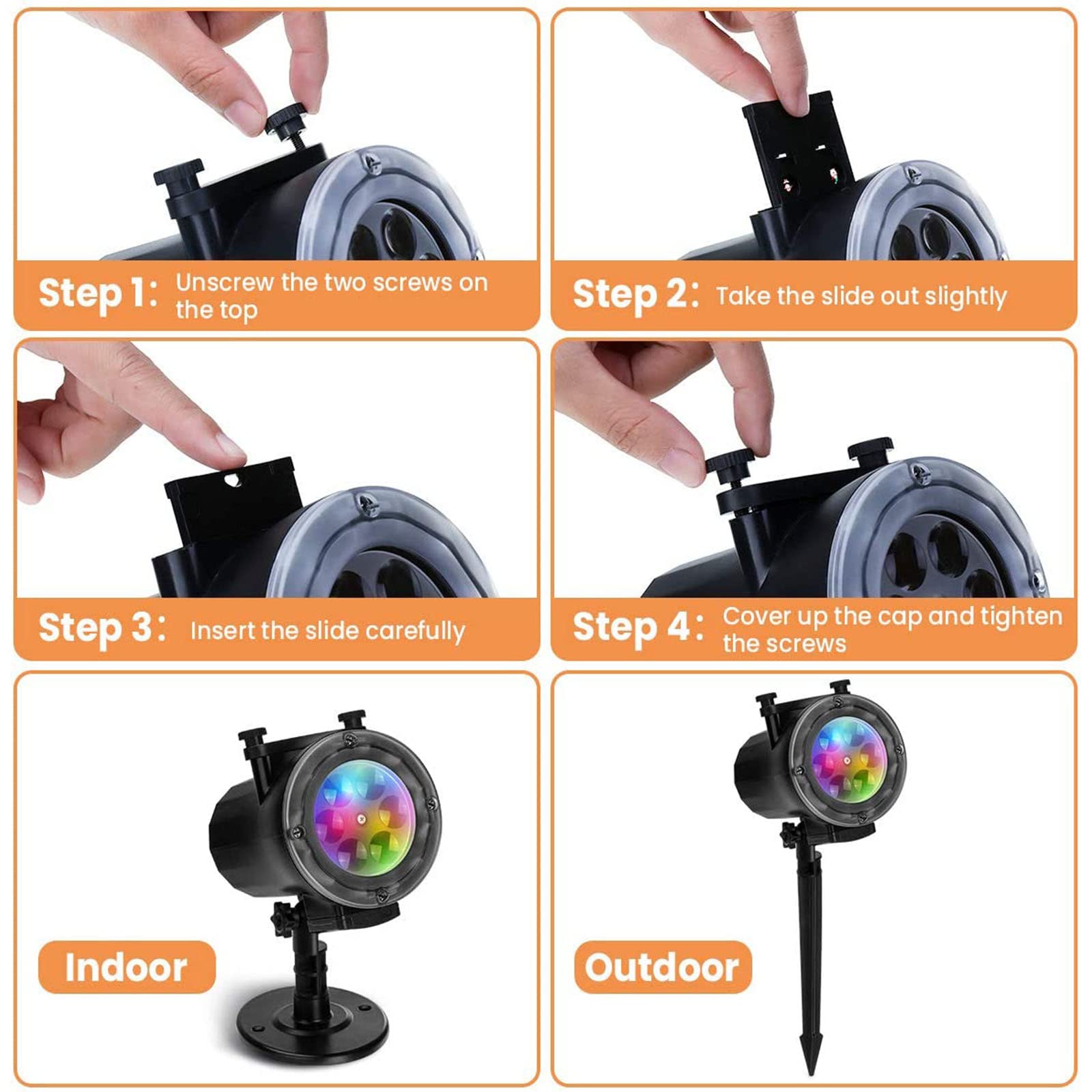 Projecteur de Noël Lumières Extérieures, Lampe de Projecteur de Noël LED avec 12 Diapositives Mobiles, Projecteur de Décoration Imperméable Flocon de Neige avec Télécommande pour Nouvel An Vacances No
