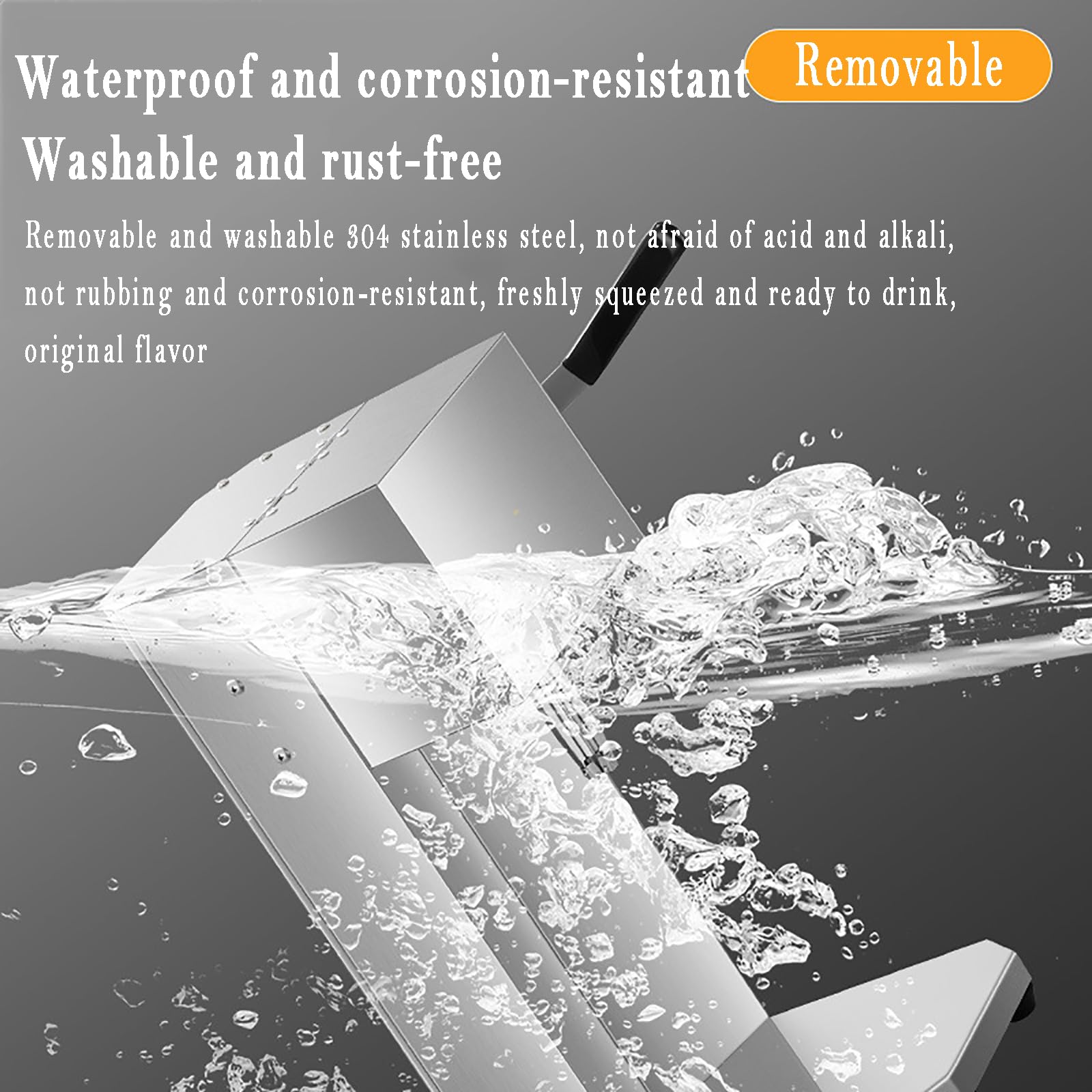 Exprimidor eléctrico, exprimidor comercial de cítricos de acero inoxidable, fácil extracción de jugo en 3 segundos, sin pelar ni regar, ideal para naranjas, limones, sandías, pomelos