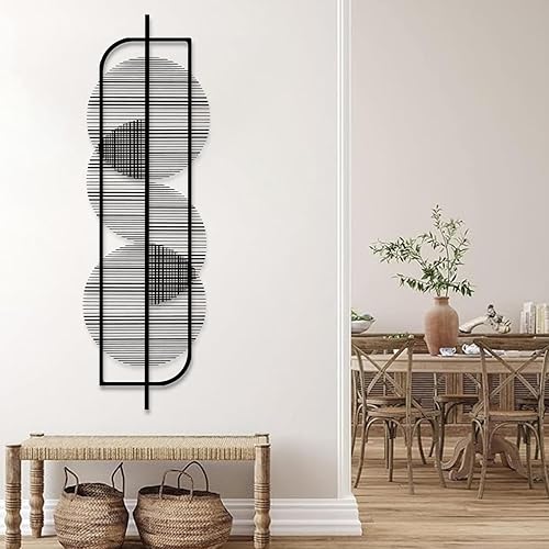 Miniatura 5 de Arte de pared de metal, arte de línea de metal, decoración de pared geométrica, arte de pared de metal geométrico, arte de pared de metal