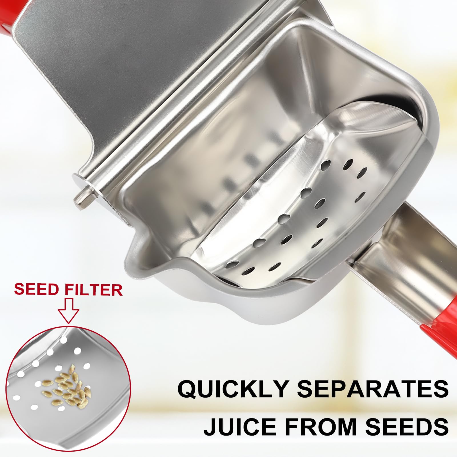 BAKPOCO Exprimidor de limón de acero inoxidable, grande, manual, exprimidor de cítricos, exprimidor manual de zumos de frutas, exprimidor para naranja y lima