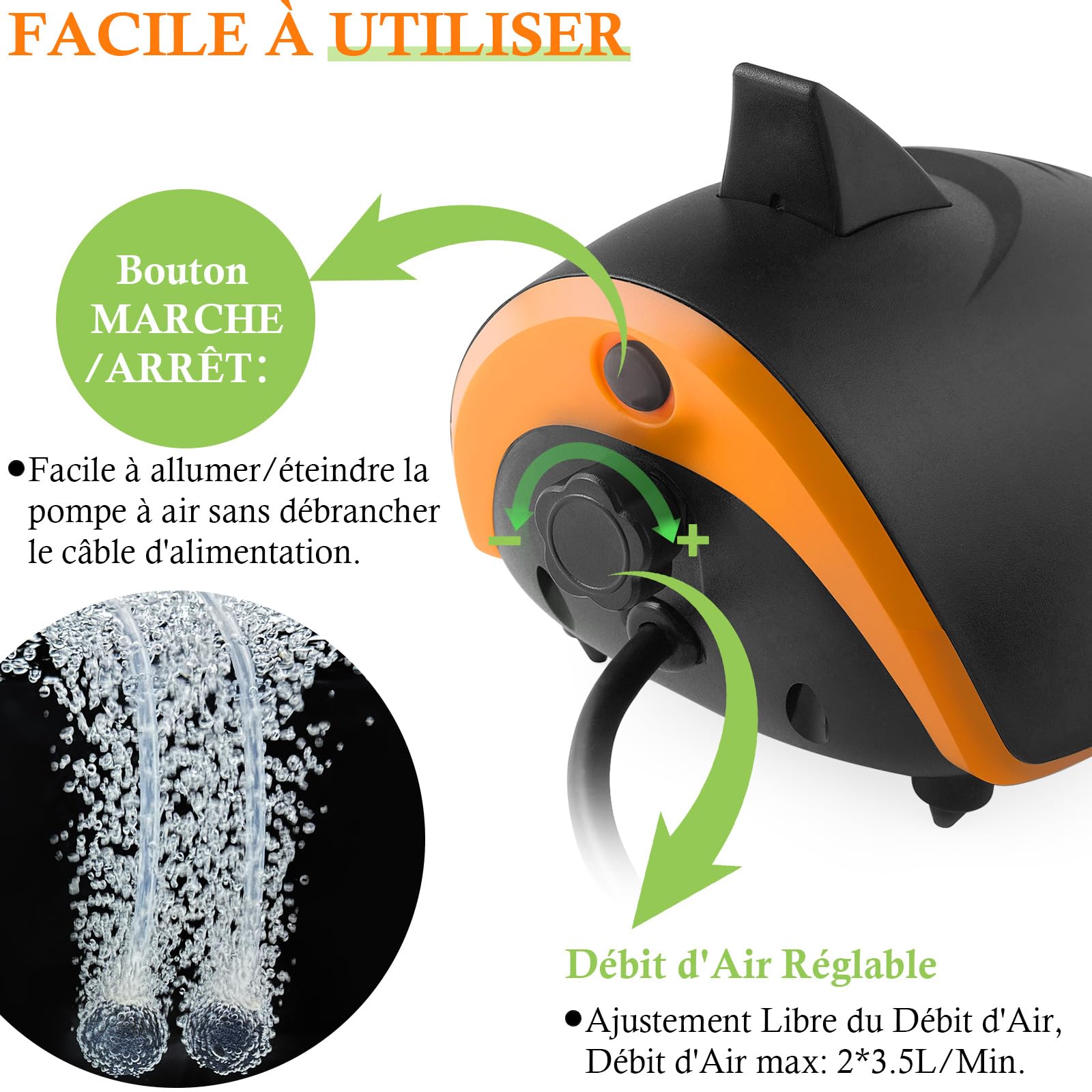 PYPABL 600L/H Aquarium Filter U-V Light with Timer, 8W Adjustable Fish