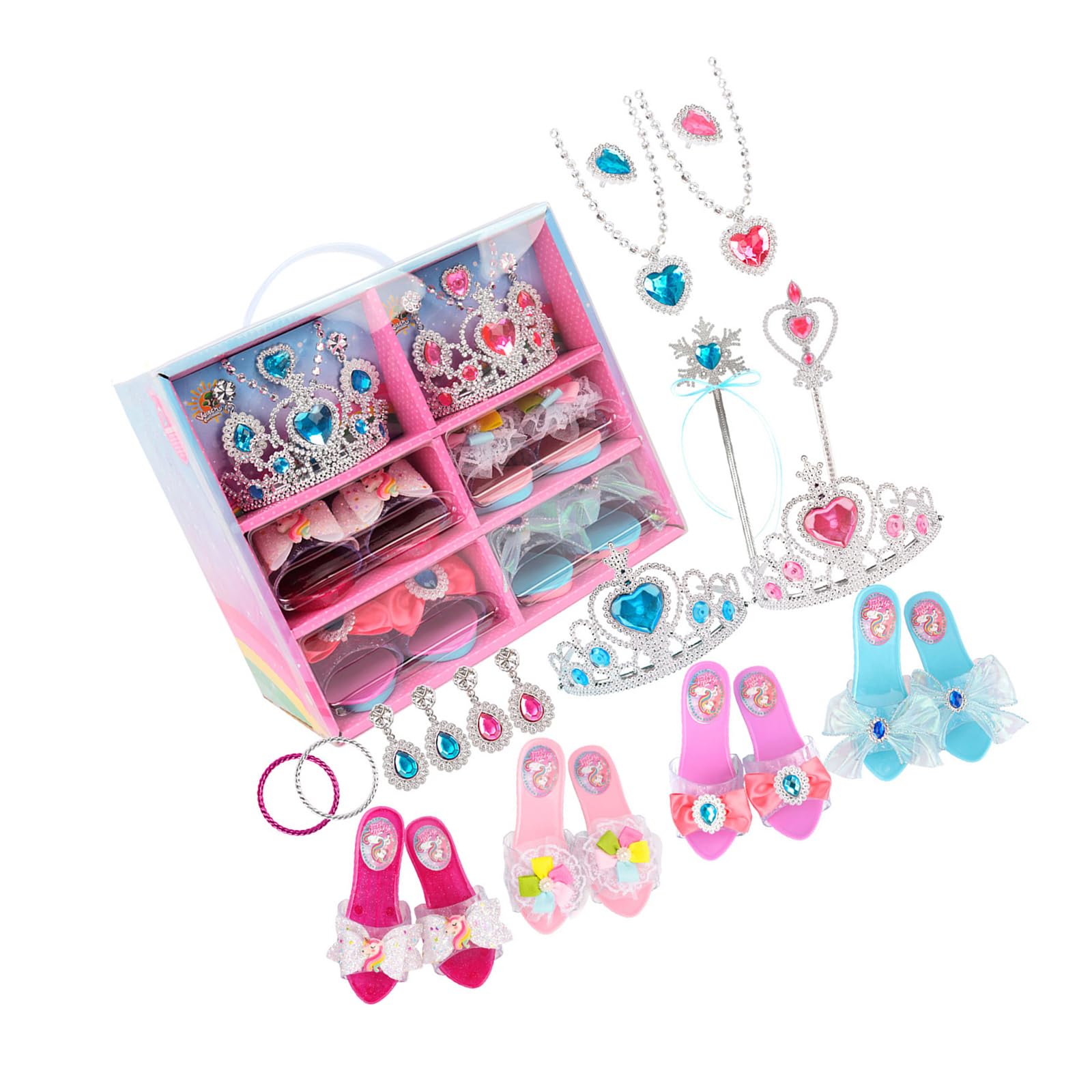 Imagination Rollenspiel Make up Set Kollektion, sicheres und langlebiges Rollenspiel Spielzeug, kreatives Anziehspielzeug Set Anziehen und Schminken von Kindern inspiriert
