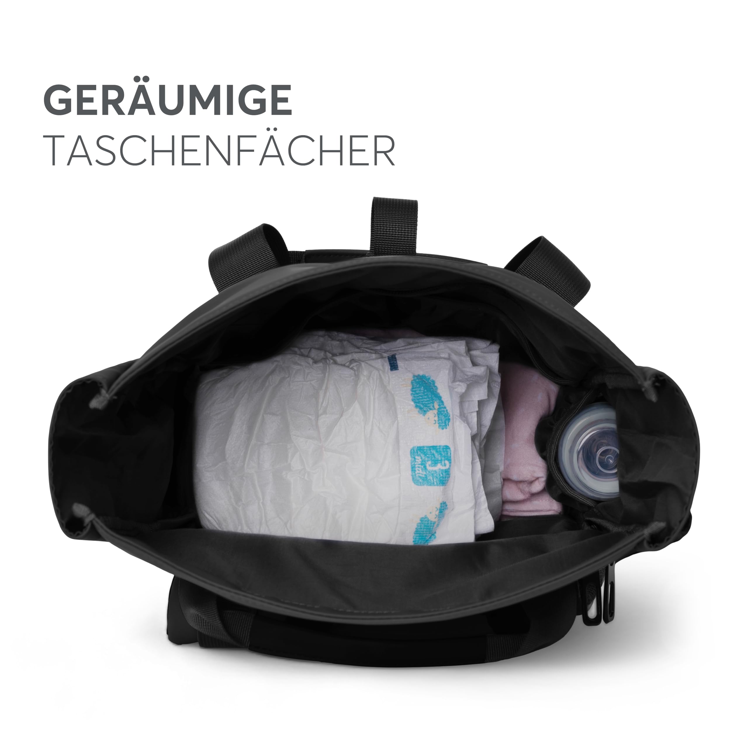 kikka boo CERISE Wickelrucksack, Mommy Bag, Kinderwagenbefestigungen, Große Kapazität, Tragbare Wickelunterlage, Thermotasche, Wasserfeste Tasche, Mehrzwecktasche