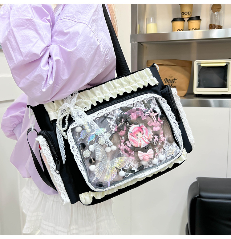 Bolso tote crossbody ita con cierre y diseño japonés miniatura 7