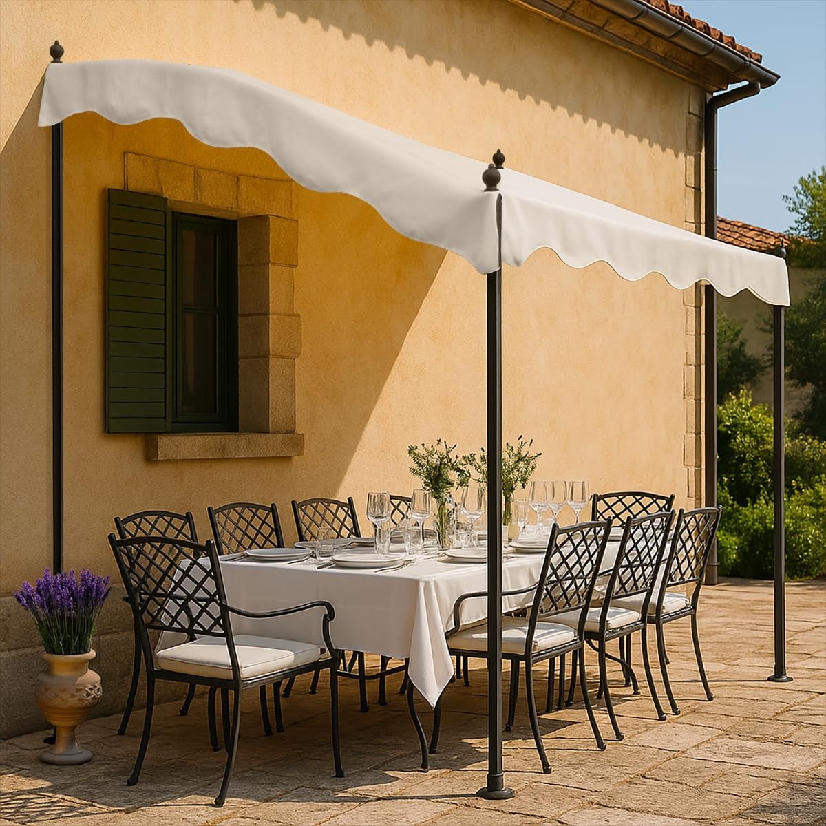 Produce Shop Gazebo 3x2 Metri Giardino Acciaio Ingresso Bar Hotel Pergola - Nero
