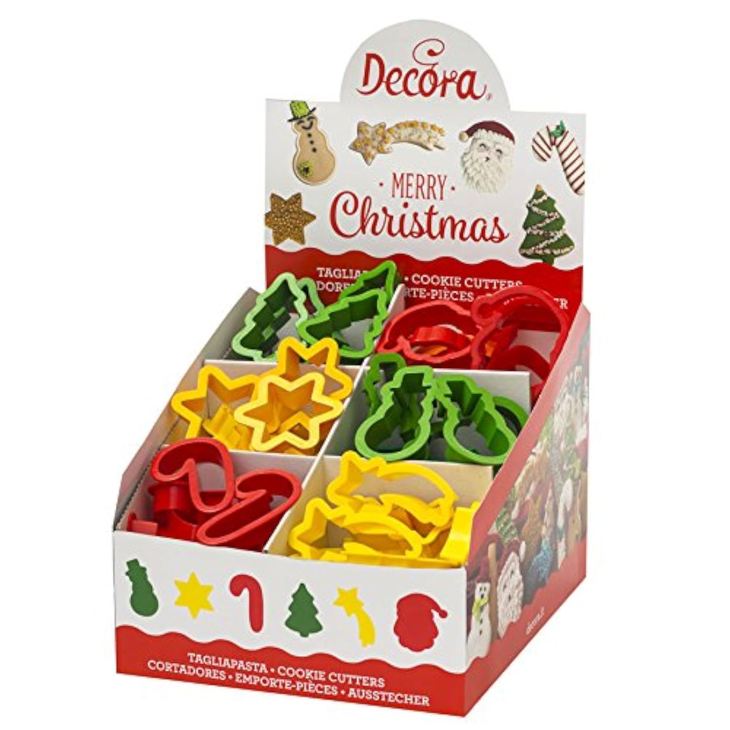 DECORA 0256212 CHRISTMAS 60 COOKIE CUTTERS DISPLAY