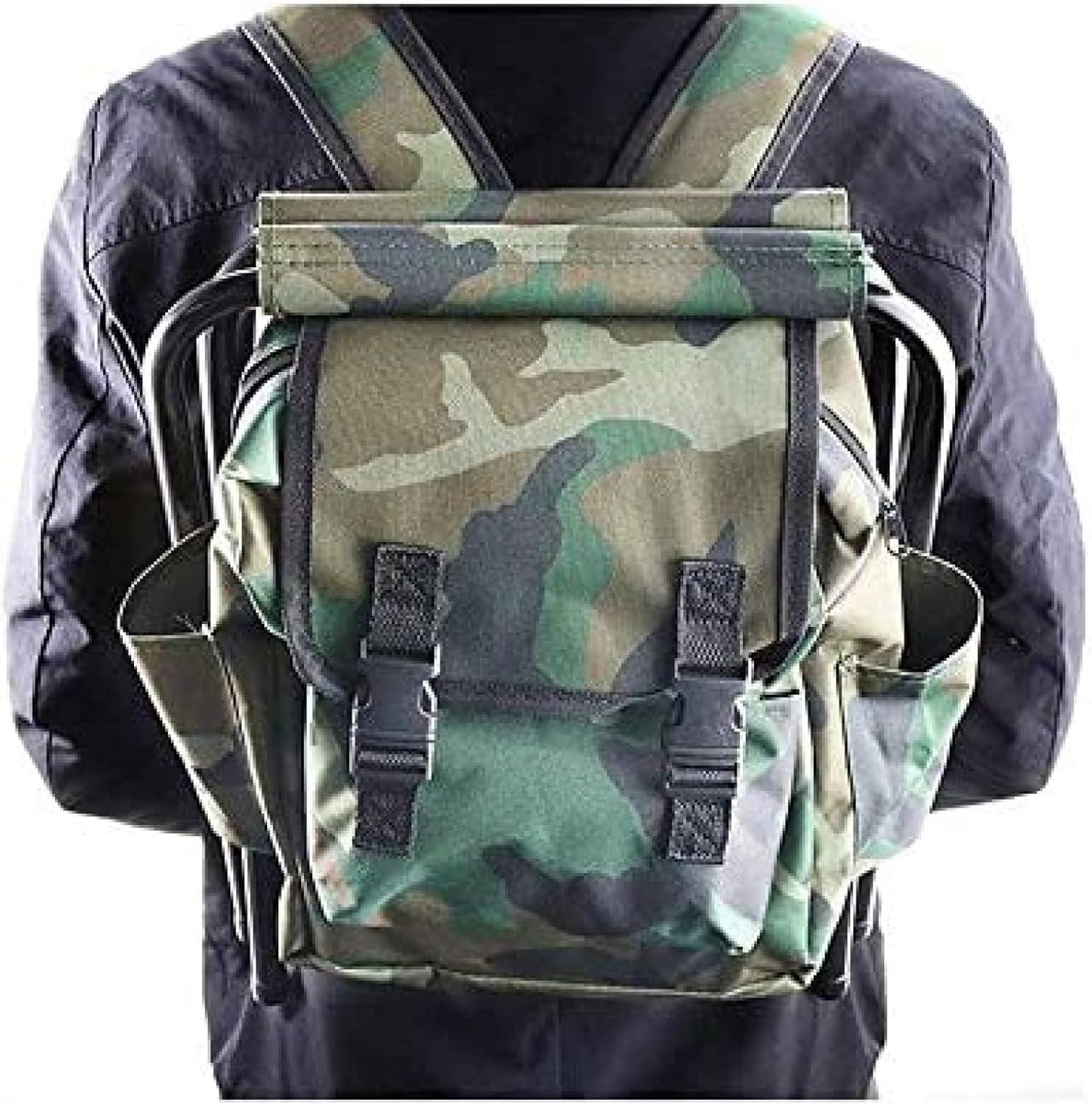 Składane Krzesło Kempingowe, Wielofunkcyjny Plecak Wędkarski, Ultralekki Wodoodporny Izolowany Plecak Krzesło Na Kemping Grill Piknik Podróże Polowanie