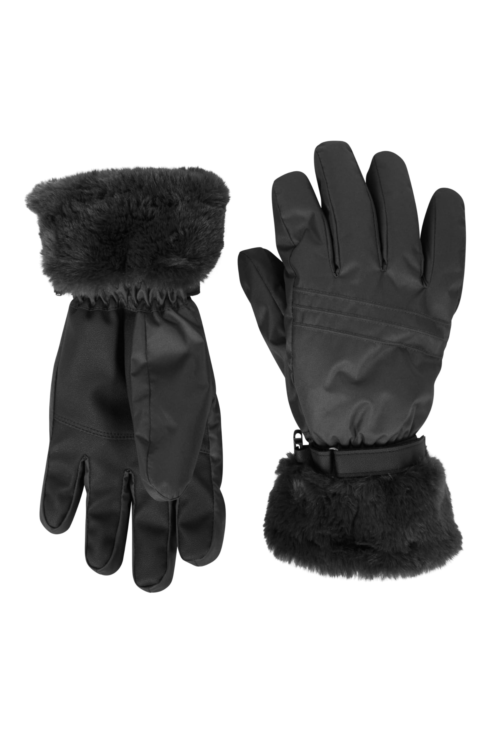 Mountain Warehouse Parallax wasserdichte Damenskihandschuhe - wasserdichte, atmungsaktive Handschuhe mit Kunstpelz und Fleece-Futter - Ideal im Winter und Outdoor