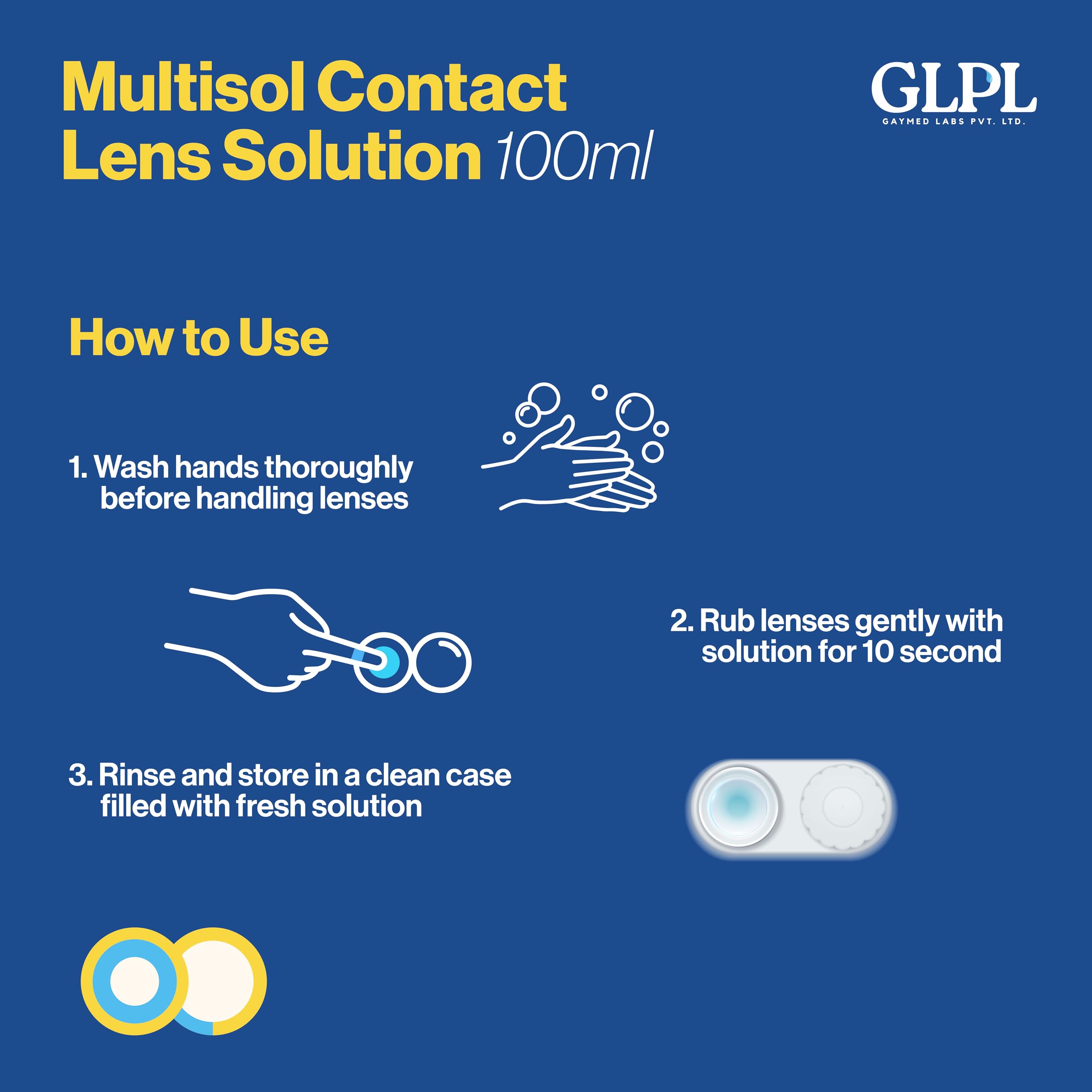 Contact Lens Solution Multipurpose Lens Cleaning Kit 100ml with Free Lens Case | Contact Lens Cleaner | Cleans, Rinses, Disinfects, Stores & Moisturizes Soft Contact Lenses | Travel Friendly — Amazon image 7