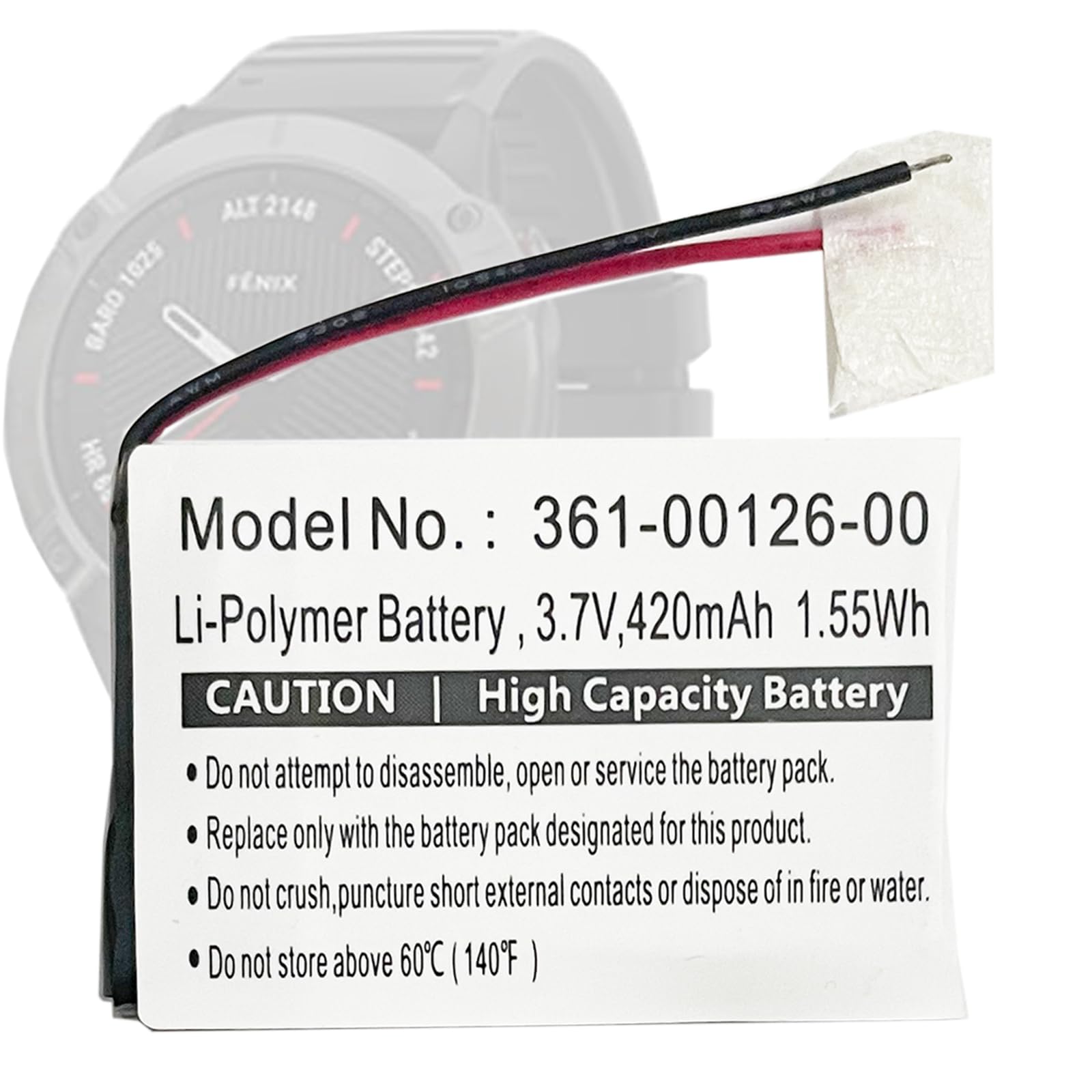 Aousavo 361-00126-00 Replacement Battery 361-00126-00 Compatible with Garmin Fenix 6X, Fenix 6X Pro Solar, Tactix Delta Smartwatch Watch Fitness Bracelet 010-02357-00