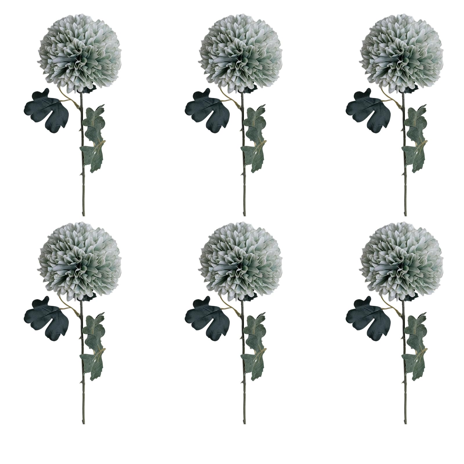 HDOYTXXM 6PCS Bendable Realistic Flower Stems 22.2Inch Artificial with Leaves for Wedding Decoration Vase Arrangement Artificial