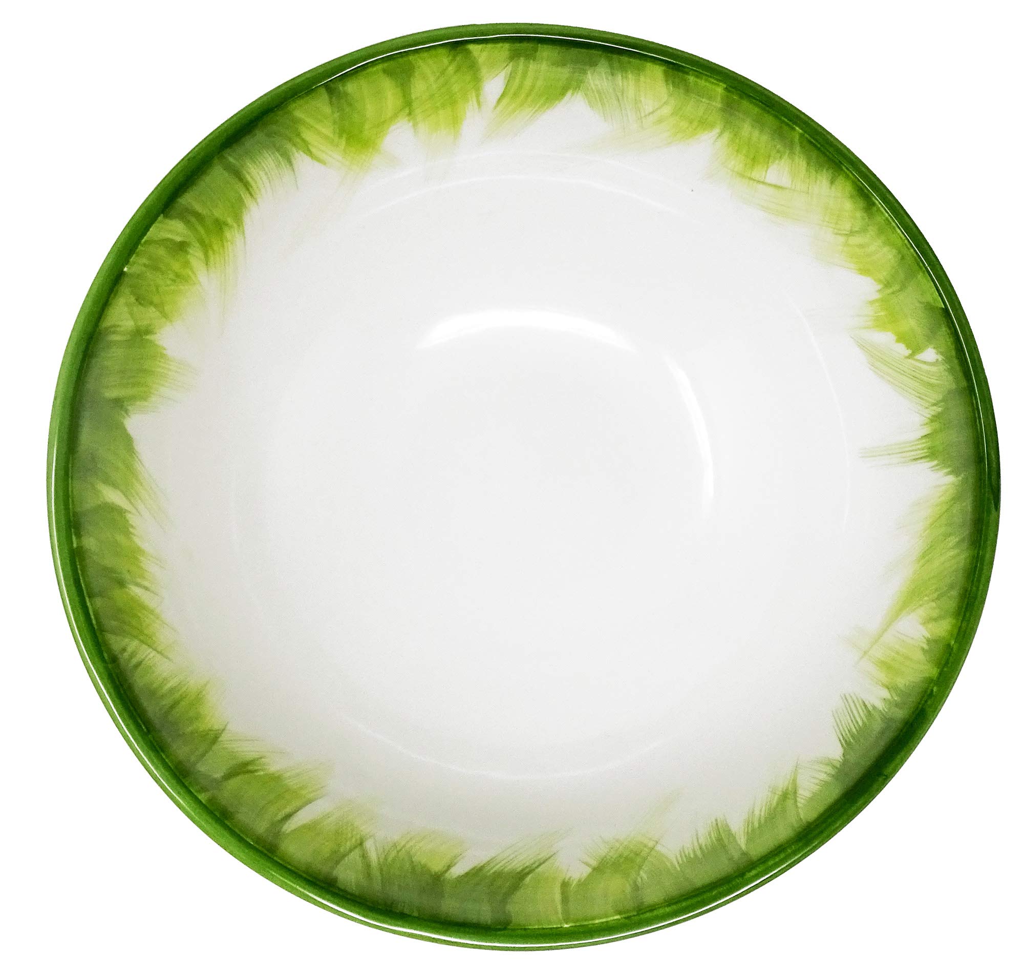 Lashuma Handgemachte Salatschüssel mittel, Italienische Keramik Schüssel mit Blumenwiesen Muster, Salat Schale Rund 22 cm