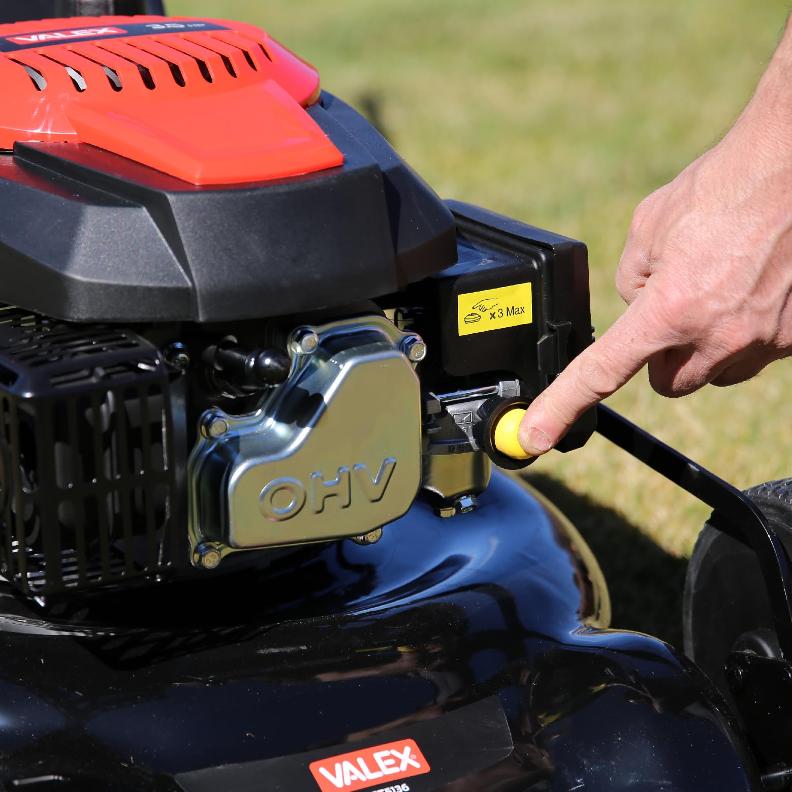 Valex TST5136 Tagliaerba a Scoppio a Trazione 4 in 1, 146cc 3.5 HP, Taglio Ø50cm, Cesto 60L, Mulching