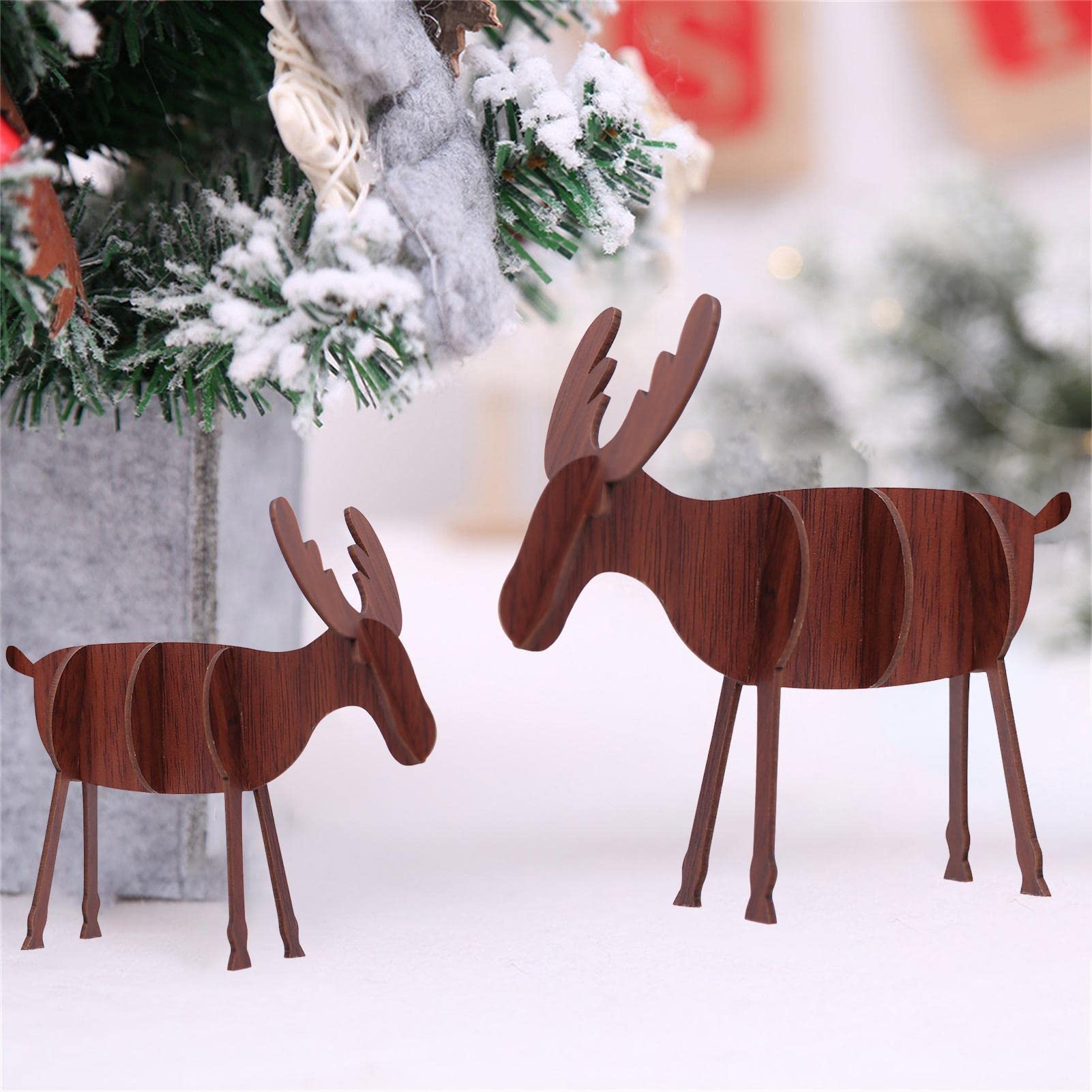 Decorazioni Natalizie A Forma Di Renna In Legno - 15 Pezzi Per Etichette Regalo E Lavoretti Creativi - Foto 4