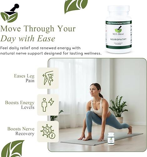 Miniatura 2 de Neuropatía - Mezcla natural para un alivio óptimo del dolor nervioso y bienestar, ácido alfa lipoico, L-carnitina, vitaminas B6 y B12, raíz de